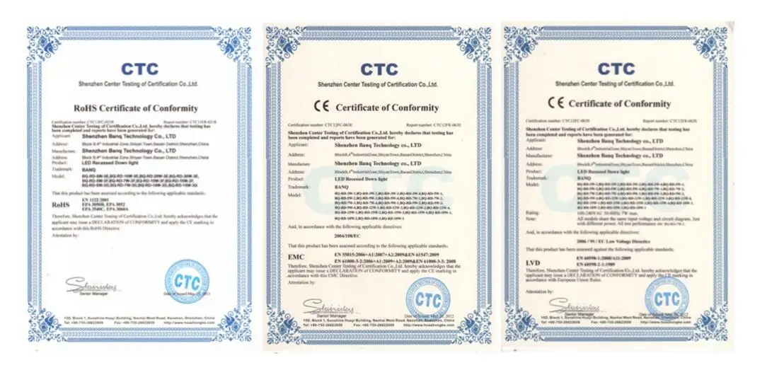 Certificat CE & RoHS