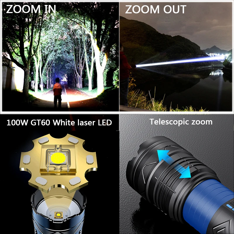 Lampe de poche LED GT6O 100W