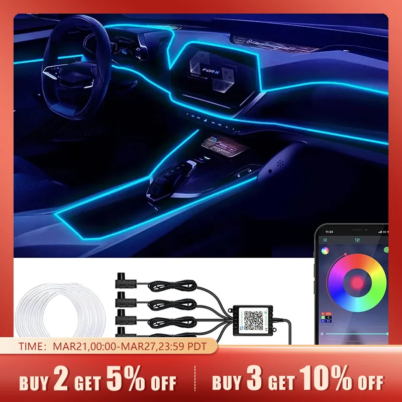 Ruban Led Voiture Intérieur