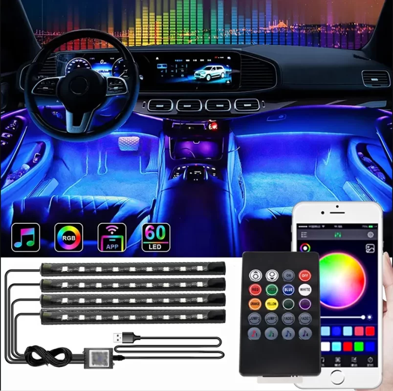Ruban Led Voiture Intérieur