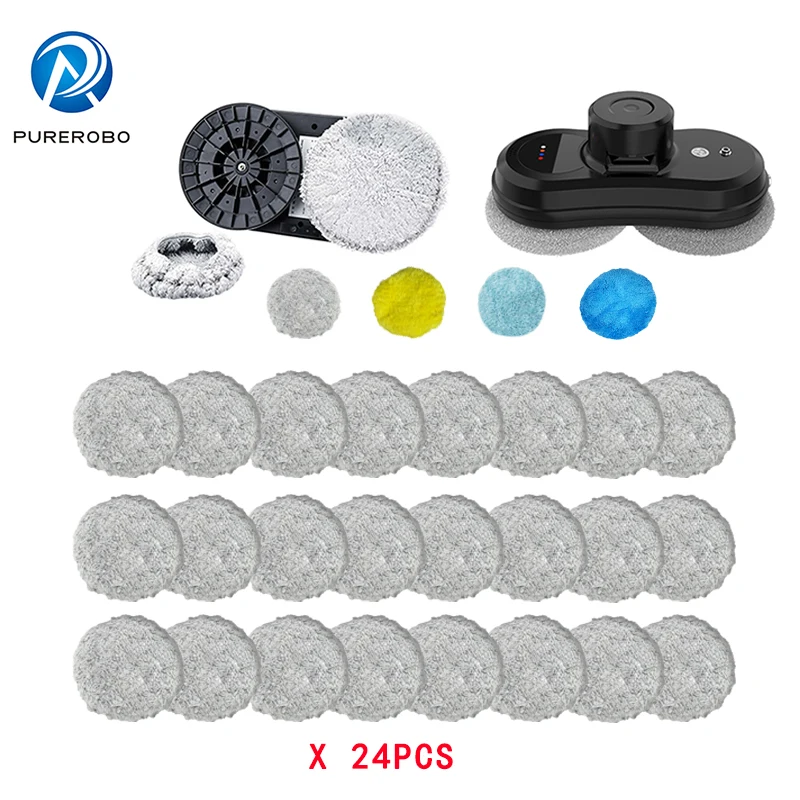 4 Serpillières De Rechange Pour Dreame D20 Pro Plus - Microfibre Lavable - Compatible Robot Aspirateur