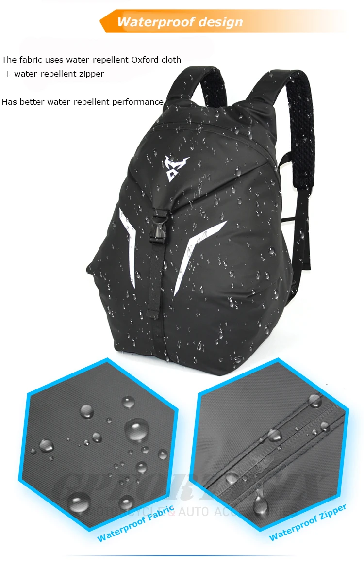 Motocentric-Sac de casque de moto portable, Oxford, étanche, gril, sac à dos de moto, coulée, cyclisme, voyage, GT