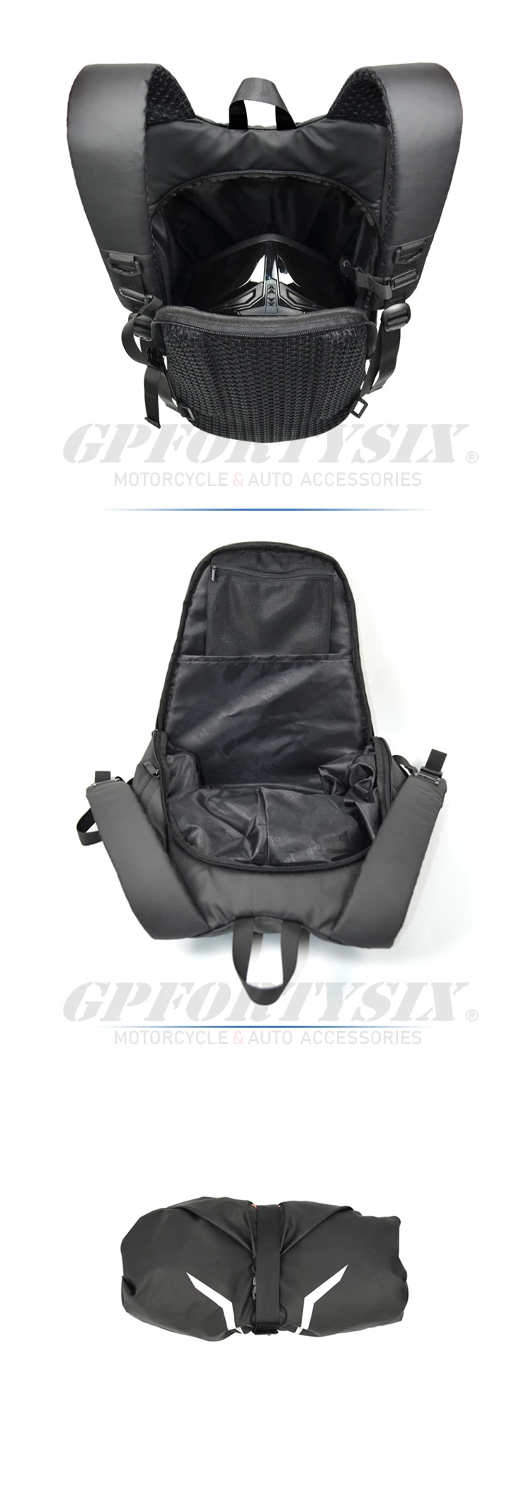 Motocentric-Sac de casque de moto portable, Oxford, étanche, gril, sac à dos de moto, coulée, cyclisme, voyage, GT