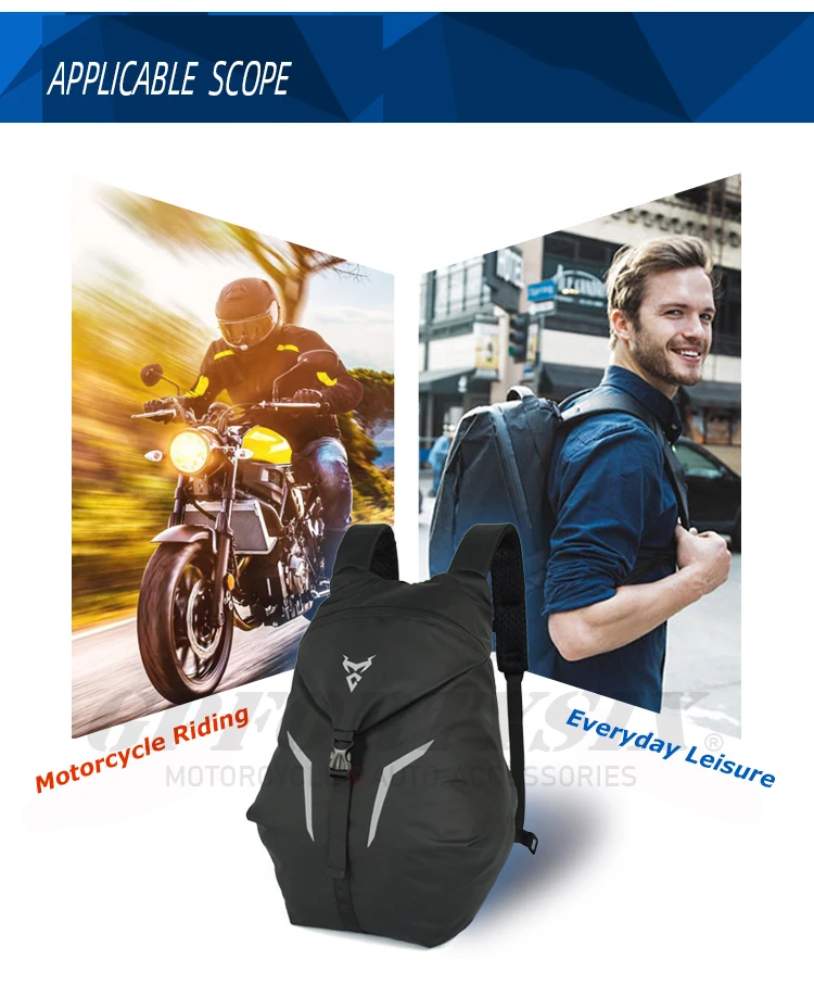 Motocentric-Sac de casque de moto portable, Oxford, étanche, gril, sac à dos de moto, coulée, cyclisme, voyage, GT