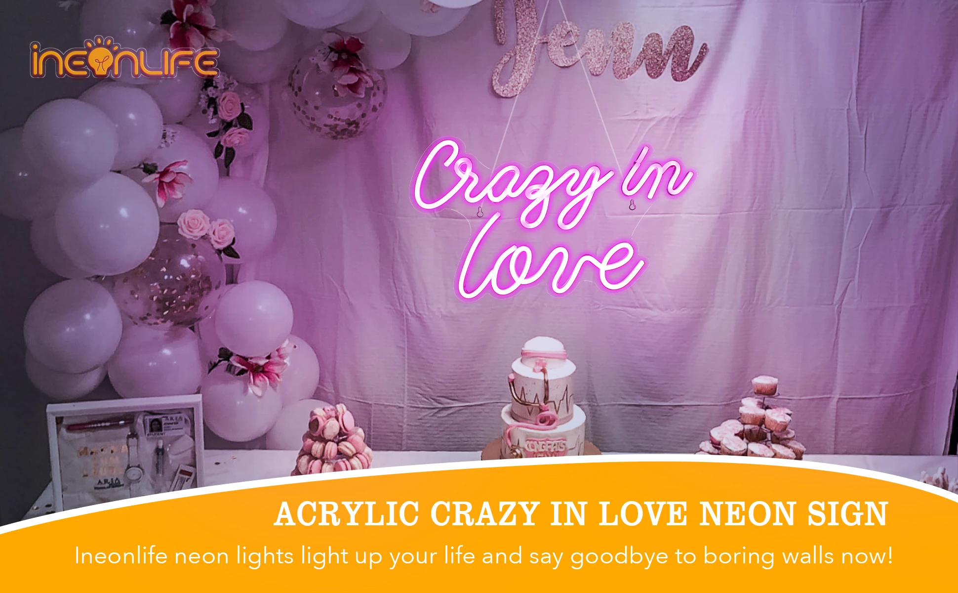Signe néon LED Crazy in Love