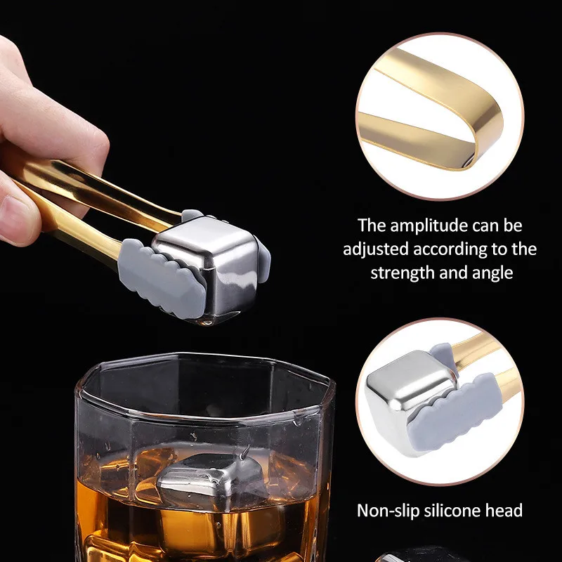 Mini pince à glaçons en acier inoxydable