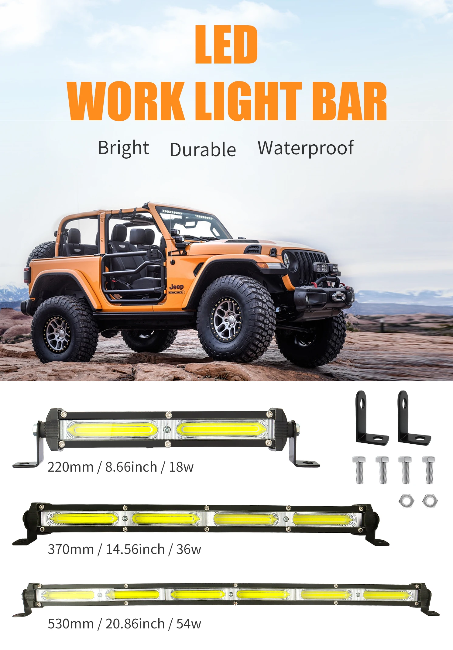 Barre lumineuse LED tout-terrain pour voiture
