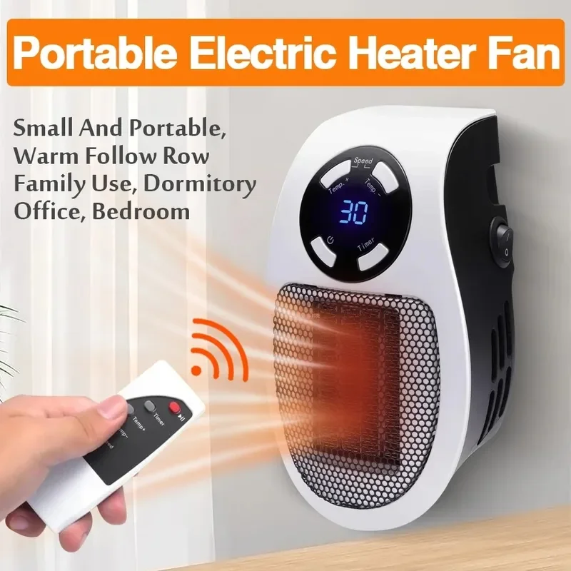 Chauffage électrique Portable 500W Avec Rotation 360° - 2 Modes, Silencieux, Idéal Pour Chambre, Bureau, Dortoir