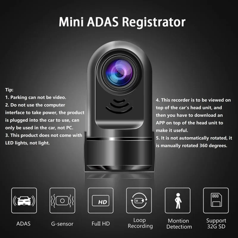 Caméra Voiture 360 Sans Fil