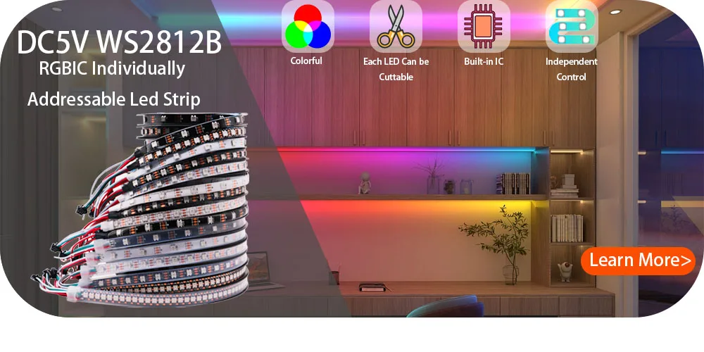 Bande lumineuse Flexible à Led WS2811 5050 pixels