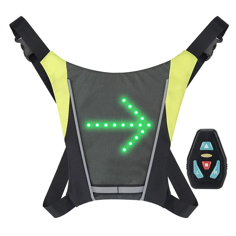Sac à Dos LED Clignotant - Sécurité Vélo & Rando, Télécommande, USB Rechargeable, 15L Imperméable