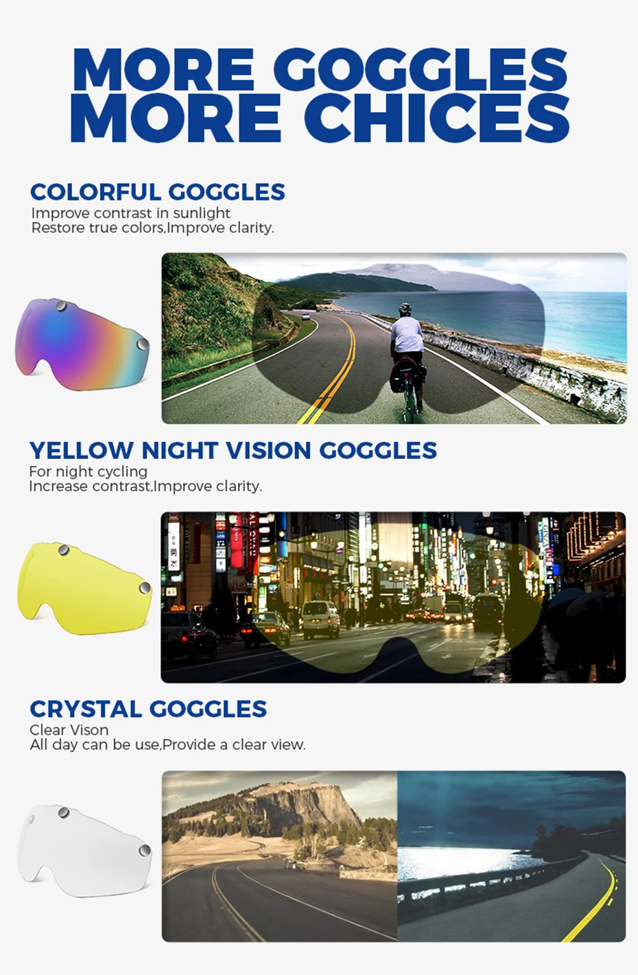 Lentilles disponibles