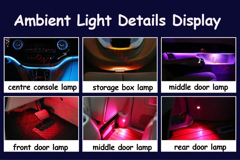 Lampe d'aération de porte à LED pour Benz
