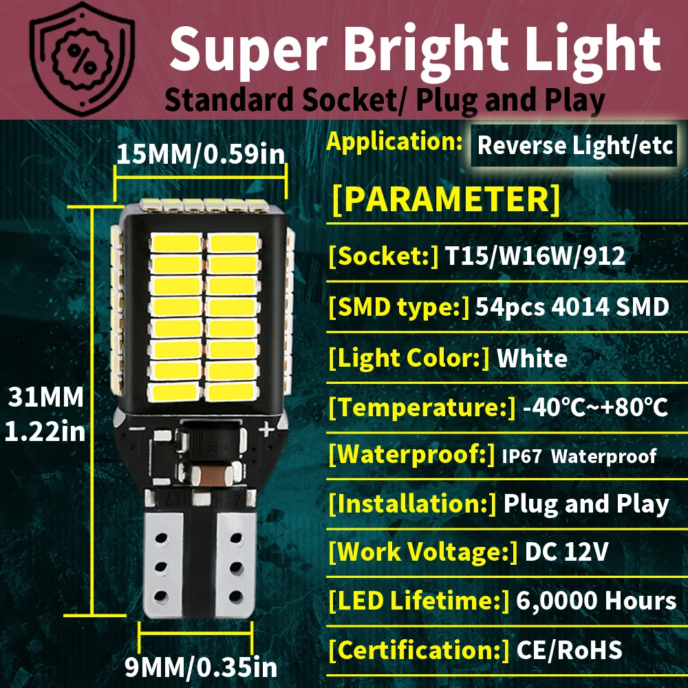 Lampe de recul LED Canbus pour BMW