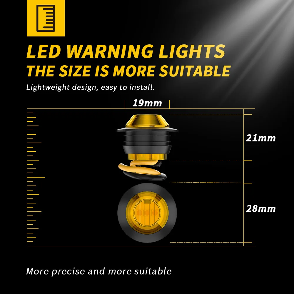 Feux de position latéraux ronds pour remorque