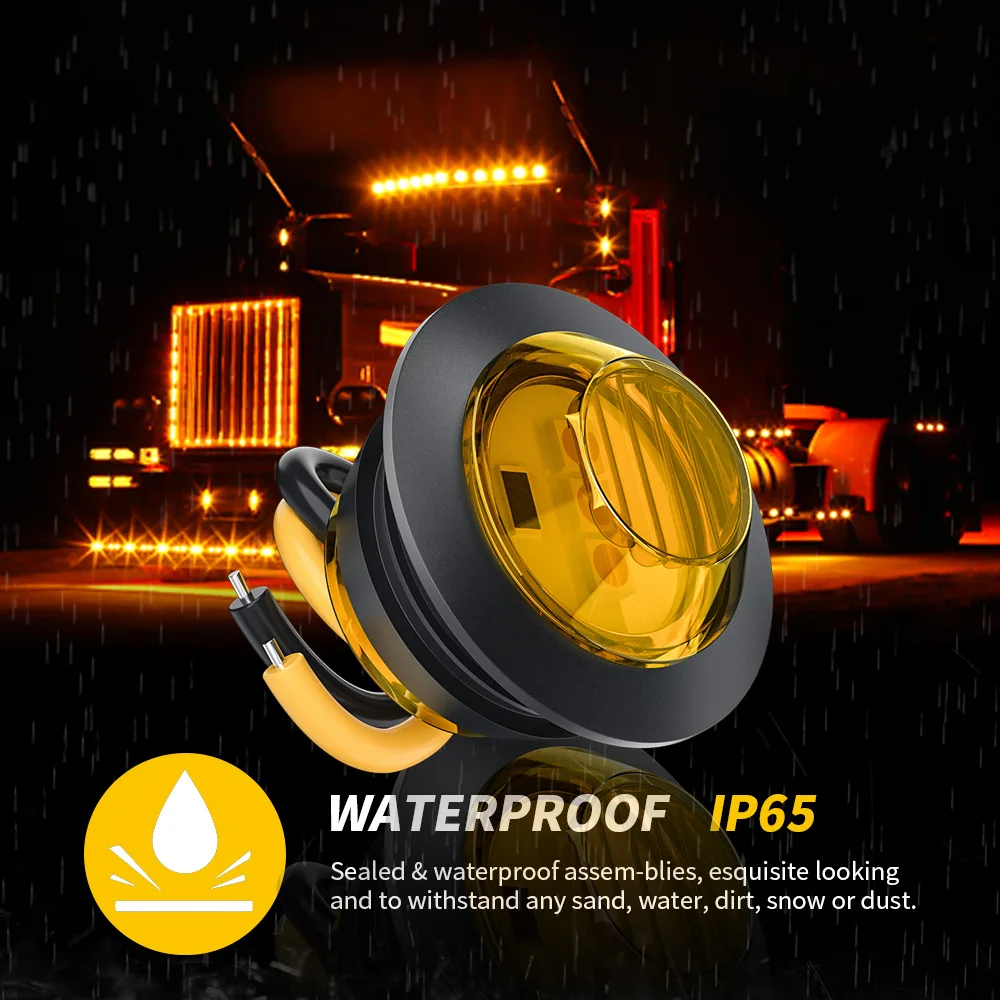 Feux de position latéraux ronds pour remorque