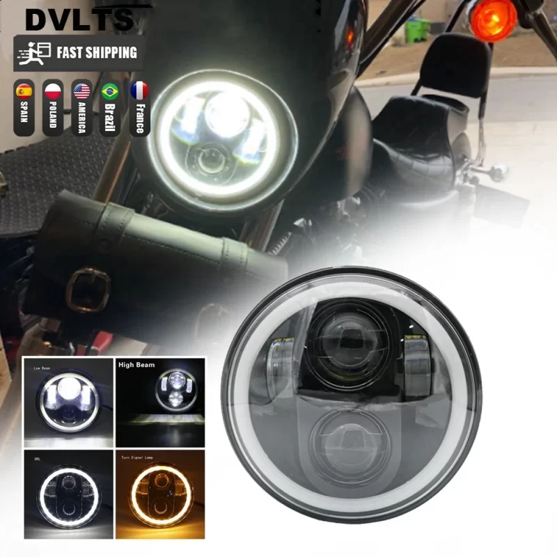 Phare Led Moto Avec Clignotant Intégré