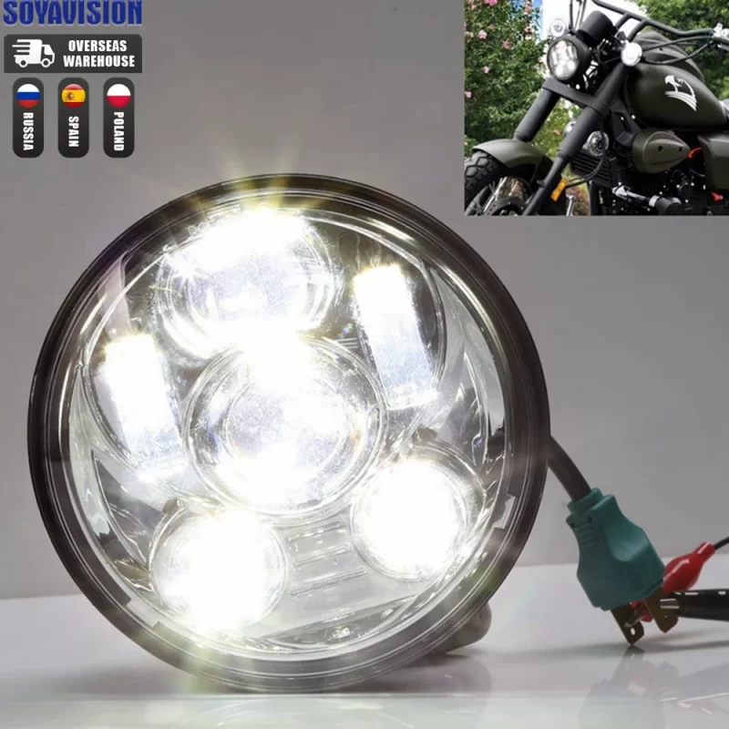 Phare Led Moto Avec Clignotant Intégré