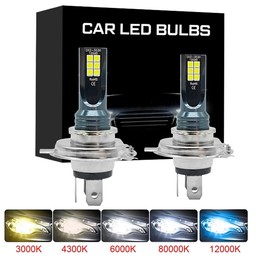 Ampoules LED H3 Voiture - Lot De 2, 18000LM, 6500K Blanc Froid, Plug & Play, Pour Remplacement Halogène