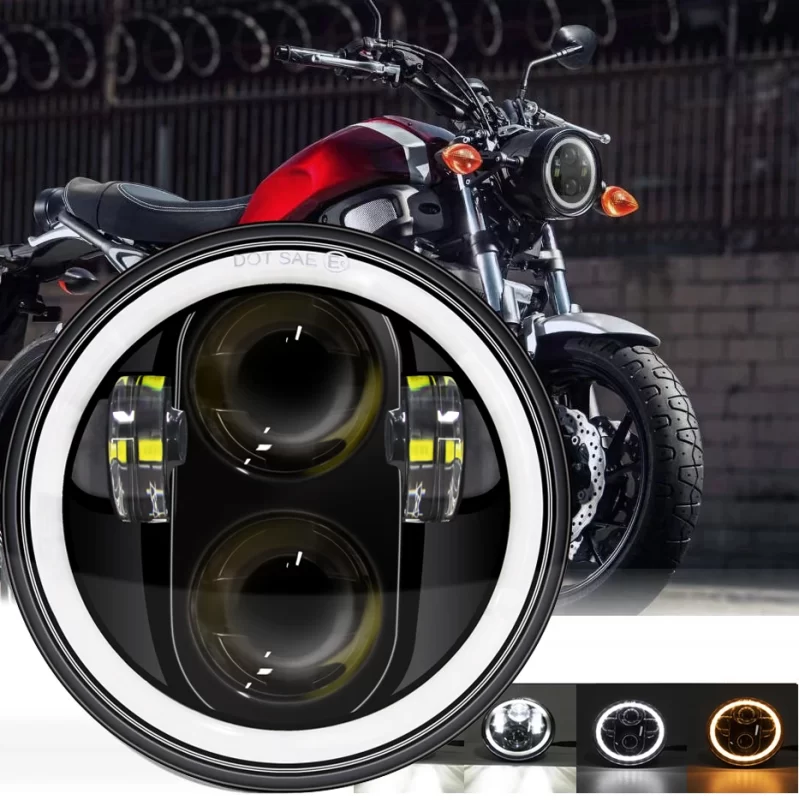 Phare Led Moto Avec Clignotant Intégré