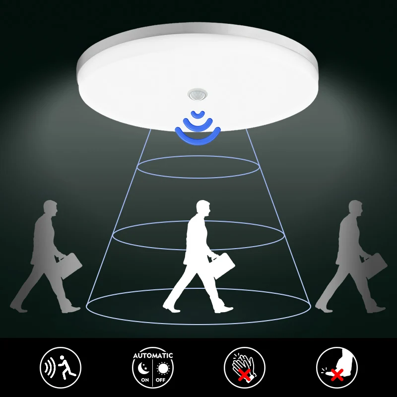 Plafonnier LED à capteur PIR intelligent
