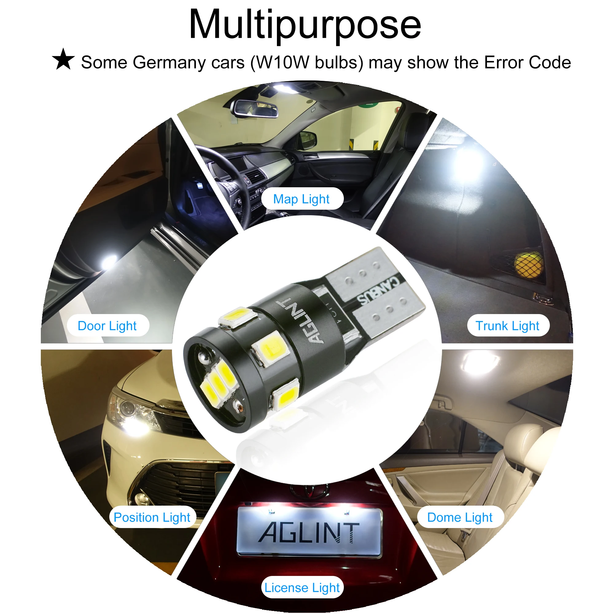 Utilisation polyvalente des ampoules LED T10