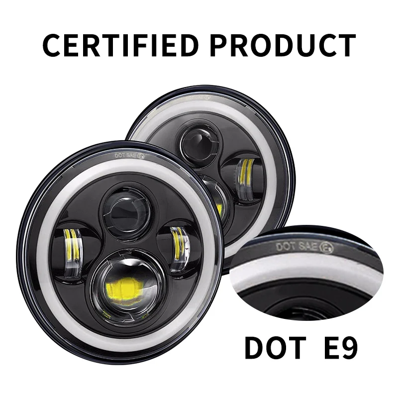 Lampe frontale LED 7 pouces