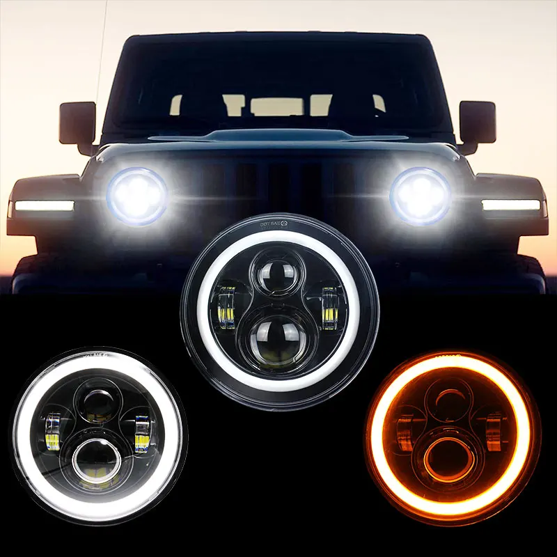 Lampe frontale LED 7 pouces