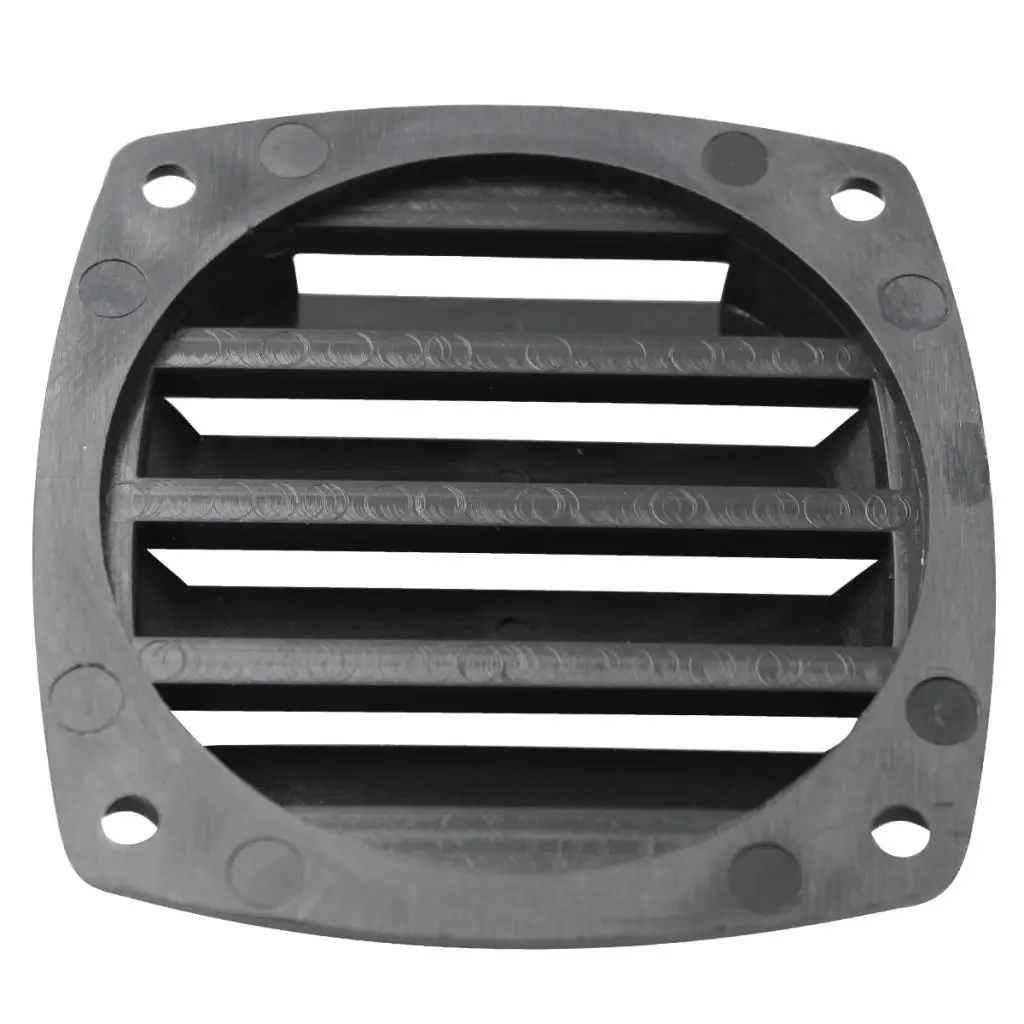 3 Inch Louvered Vents, Boat Marine Hull Air Vent Grill Cover Replacement Part for RV Caravan - Rectangular Black