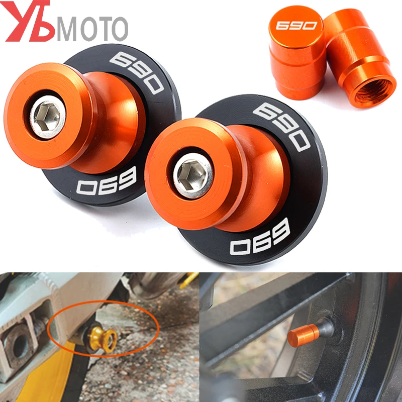 MotHeart Motocicleta M6 Bobinas De Brazo Oscilante Slider Para MT-125 2014-2021 NMAX 125 2015-2024 XMAX 125 2006-2018 CNC Aluminio Paddock Stand Bobbins Mt-125 Nmax 125 Accesorios (dorado